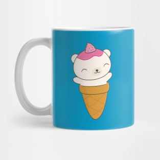 Polar Bear Ice Cream Cone T-Shirt Mug